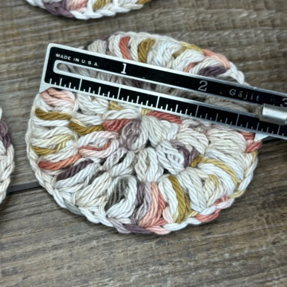 Handcrafted Crochet Face Round‎ Makeup Remover Scrubbies Set Cotton Yarn